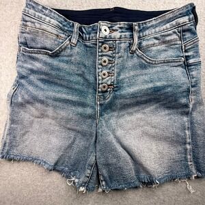 Jag Jeans Cecilia Denim Shorts Womens 10 Blue Excellent High Rise Button Fly
